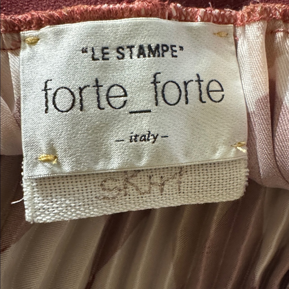 Forte Forte My Skirt Pleated Diamante Print skirt -Tierra size 6 - Picture 8 of 12